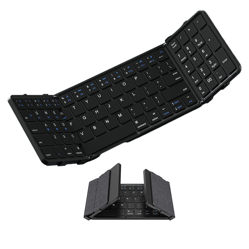 Gaming Keyboard Budget - Teclado Bluetooth plegable con teclado numérico,