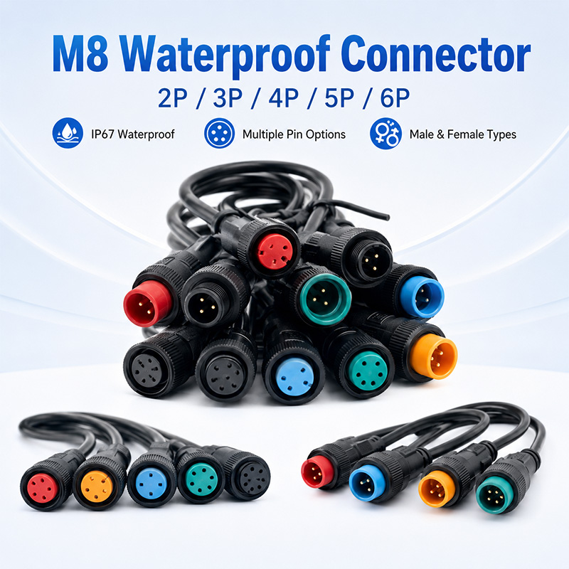 Aviator Connector Kit - Juego de 4 Conectores Impermeables M8