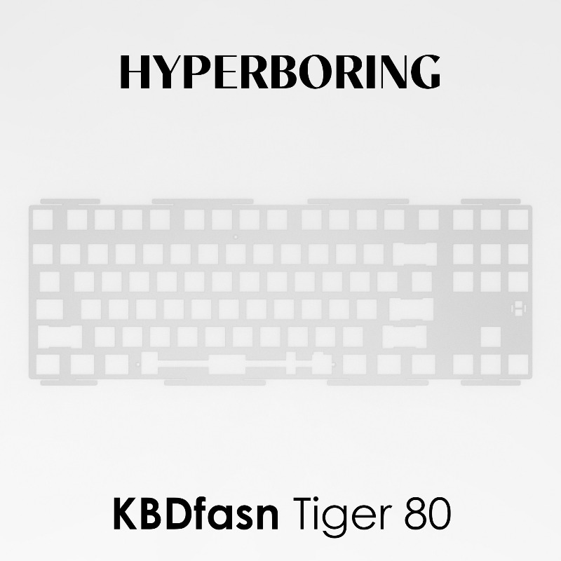 Gaming Keyboard Ergonomic - HYPERBORING Tiger80, Placa de Posicionamiento de