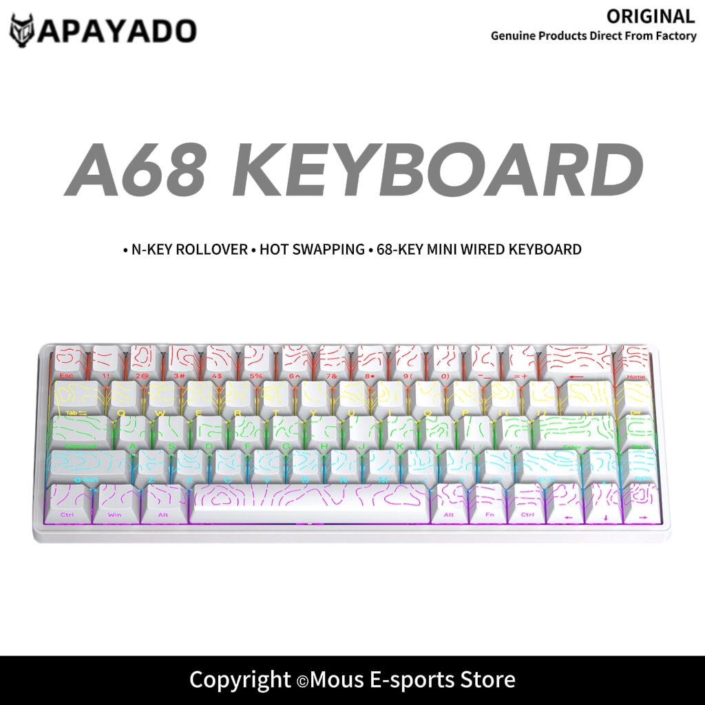 Gaming Keyboard Budget - Teclado Mecánico con Cable APAYADO A68,