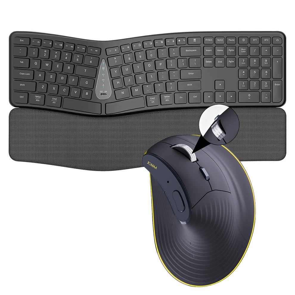 Gaming Keyboard Ergonomic - Combo de teclado y ratón inalámbrico