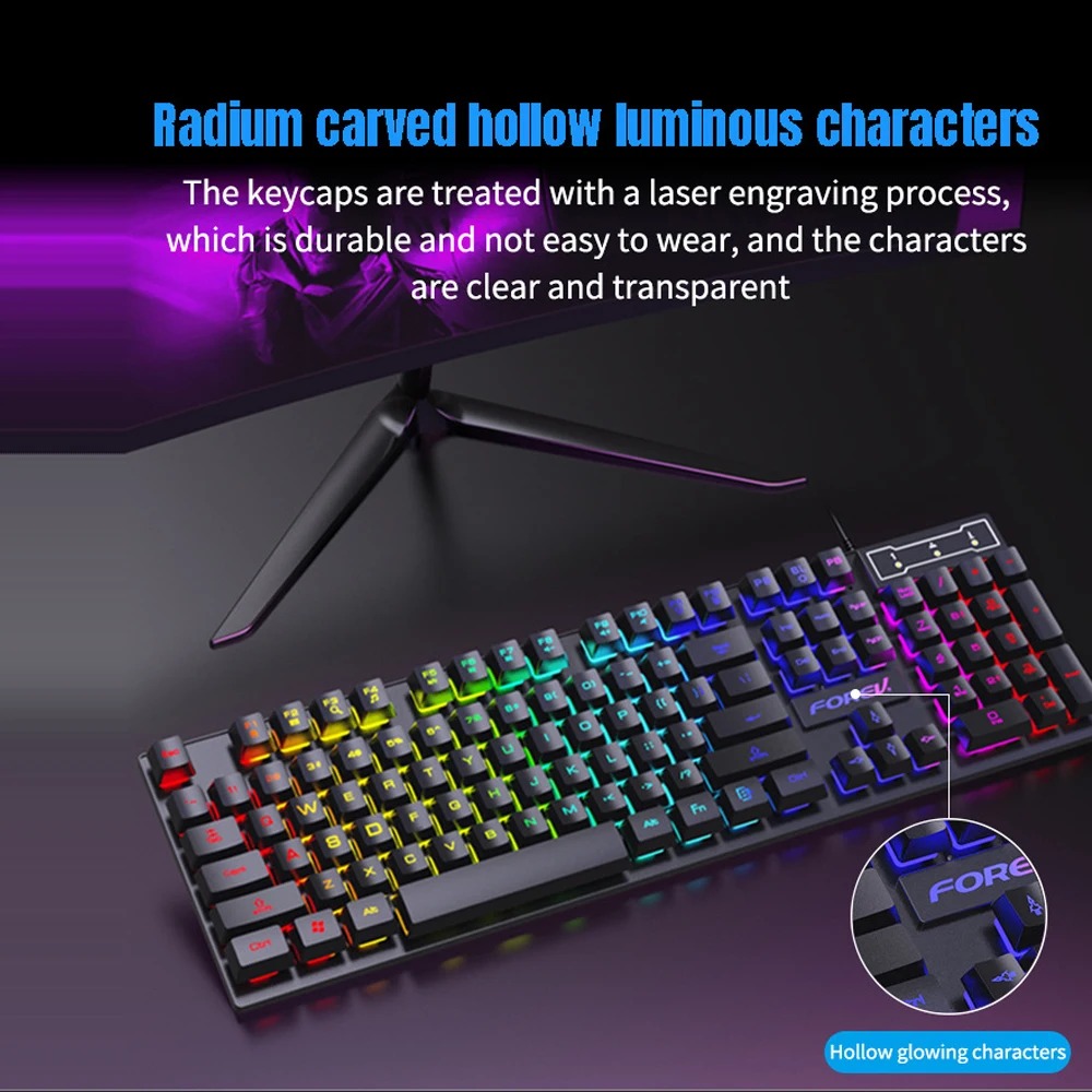 Teclado con Cable de 104 Tecla - Gaming Keyboard Budget reseña y precio