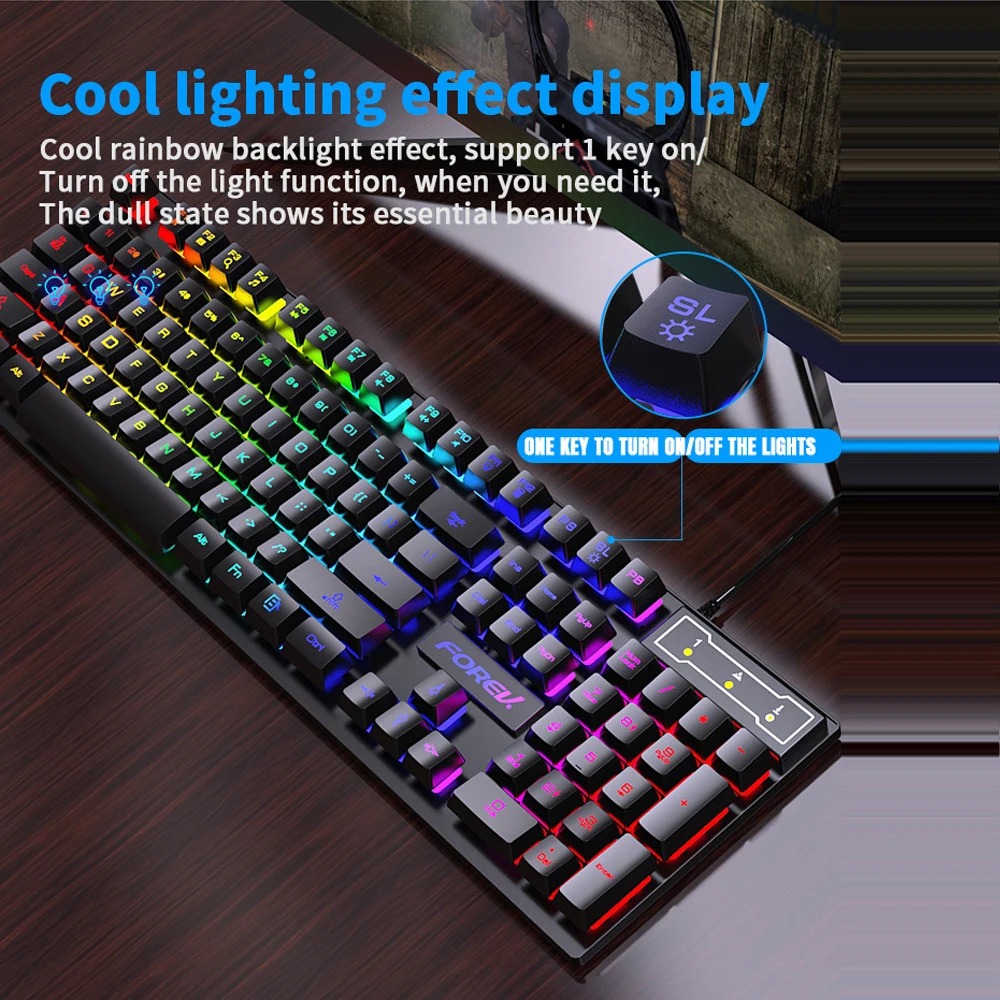 Teclado con Cable de 104 Tecla - Gaming Keyboard Budget reseña y precio