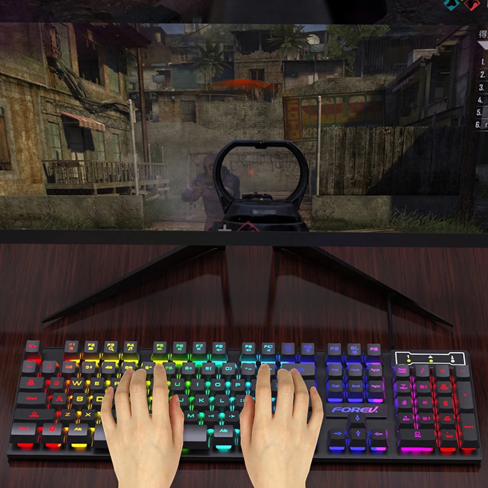 Teclado con Cable de 104 Tecla - Gaming Keyboard Budget reseña y precio