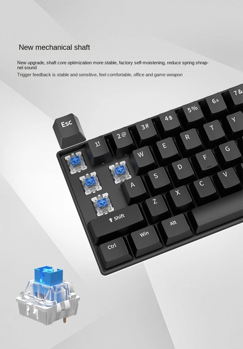 Teclado Mecánico Blanco para J - Gaming Keyboard Budget reseña y precio