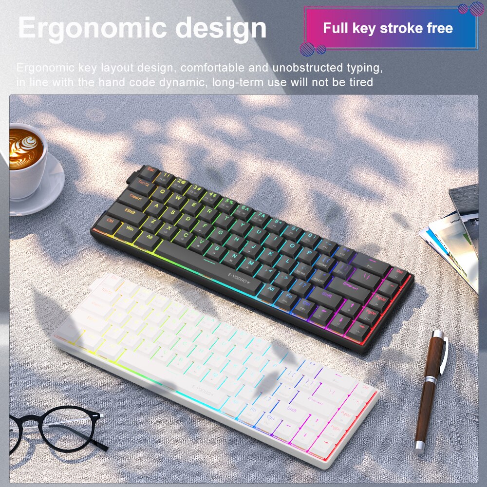 E-YOOSO A68 RGB Mini teclado m - Gaming Keyboard Budget reseña y precio