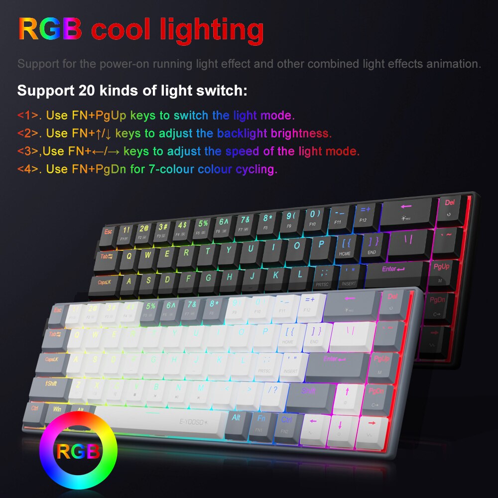 E-YOOSO A68 RGB Mini teclado m - Gaming Keyboard Budget reseña y precio