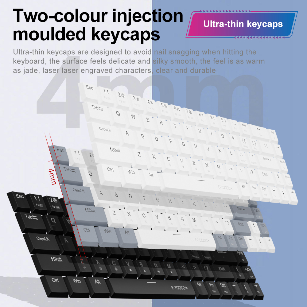 E-YOOSO A68 RGB Mini Slim USB  - Gaming Keyboard Budget reseña y precio
