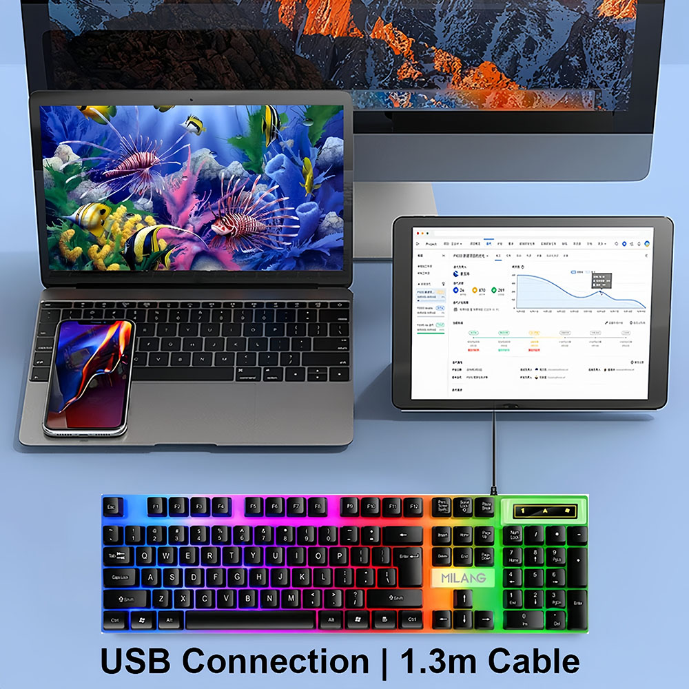 KEBIDUMEI-Teclado USB con cabl - Gaming Keyboard Budget reseña y precio