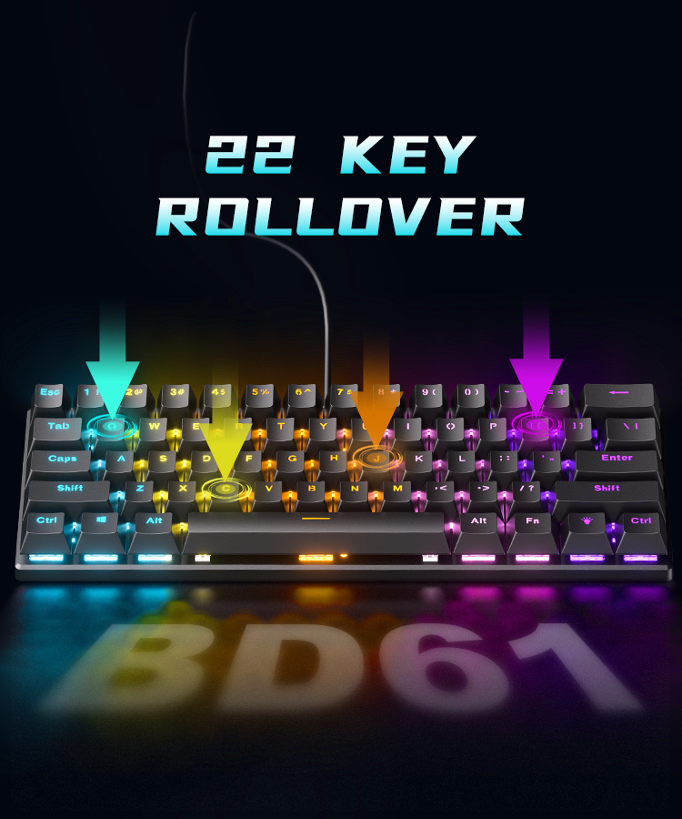 Teclado Mecánico 60% para Jueg - Gaming Keyboard Budget reseña y precio
