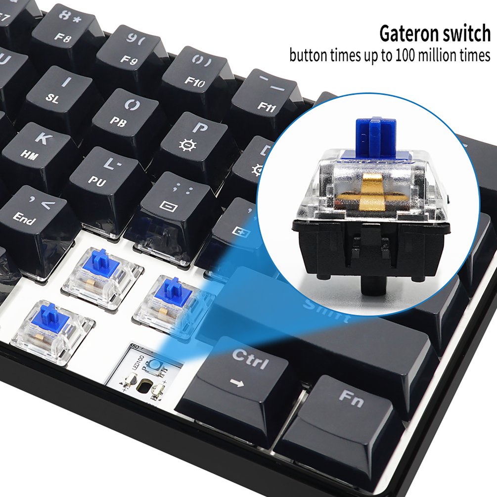 SKYLOONG GK61 Mini teclado ópt - Gaming Keyboard Blue Switches reseña y precio