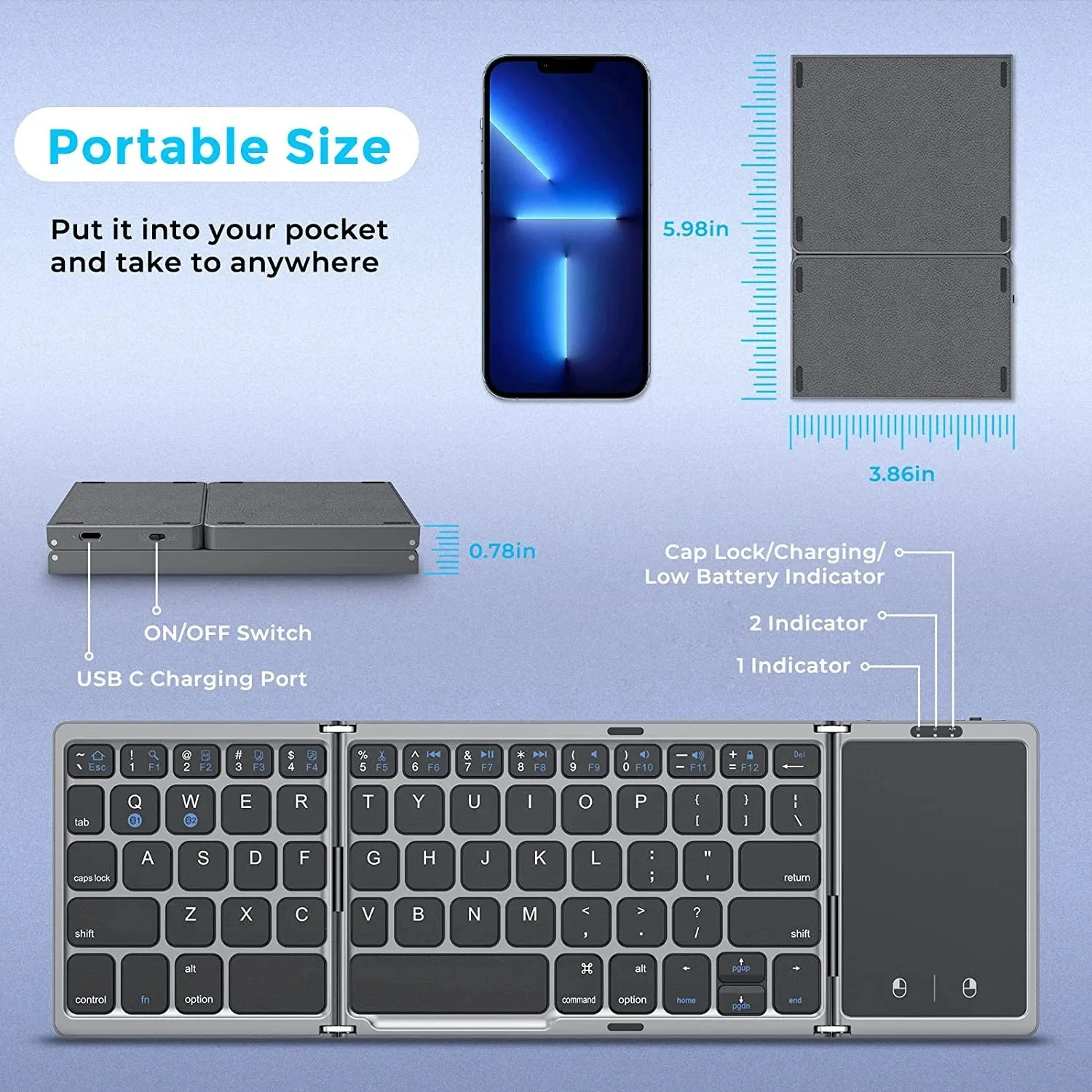 Teclado inalámbrico plegable c - Gaming Keyboard Budget reseña y precio