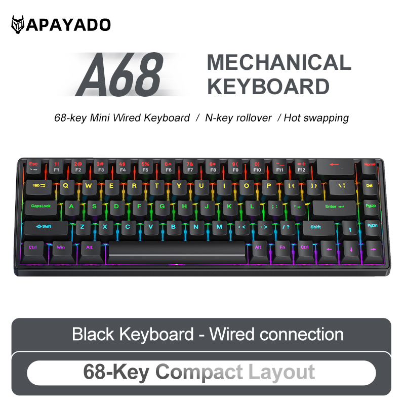 Teclado Mecánico con Cable APA - Gaming Keyboard Budget reseña y precio