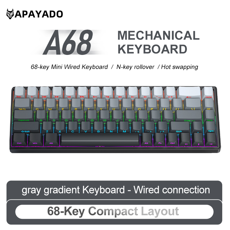 Teclado Mecánico con Cable APA - Gaming Keyboard Budget reseña y precio