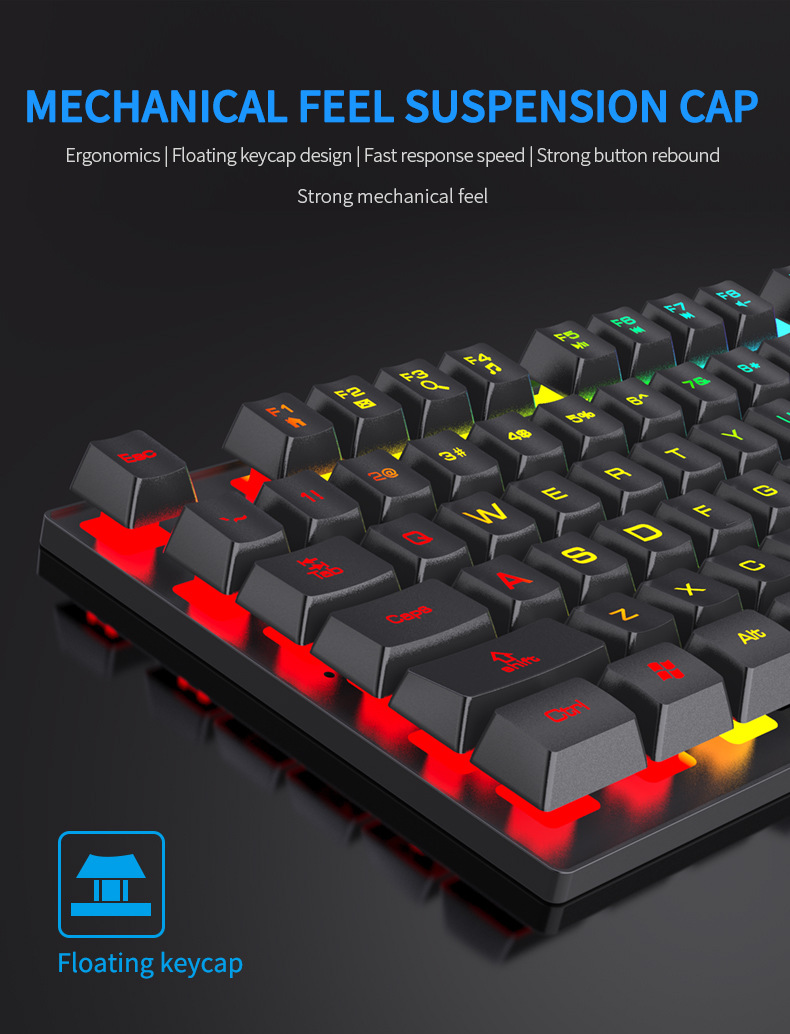Teclado Mecánico Retroiluminad - Gaming Keyboard Budget reseña y precio